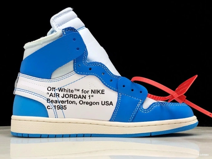 Rep AQ0818-148 UNC Air Blue 1 Off-White Jordan Powder 0726